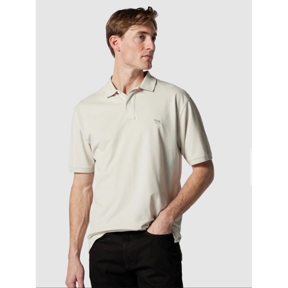 Rodd & Gunn Mens XL Sports Fit Pique Original Polo Shirt Beige Tan Cotton